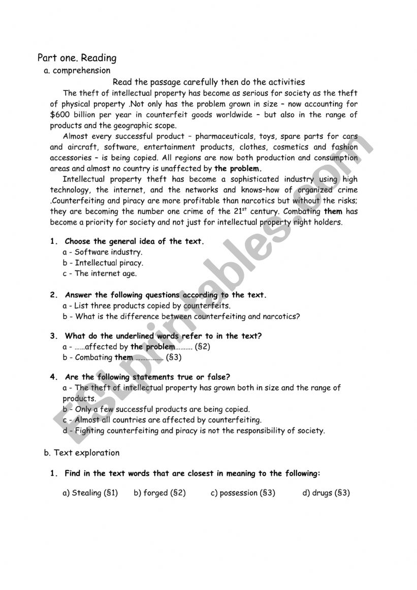 intellectual property worksheet