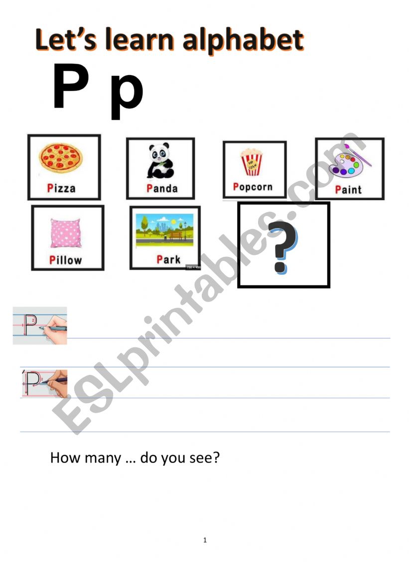 How to write alphabet  worksheet