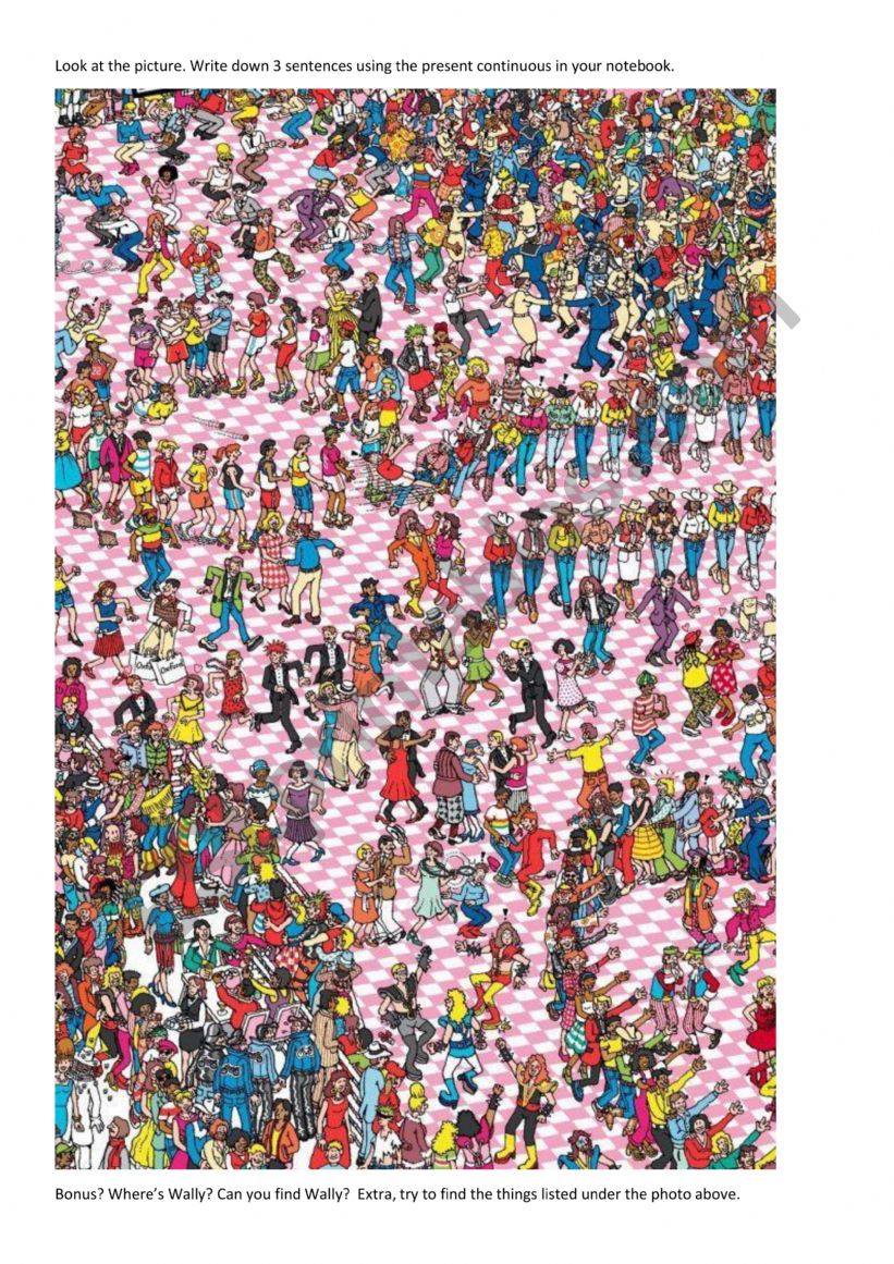 Where�s Wally present continuous