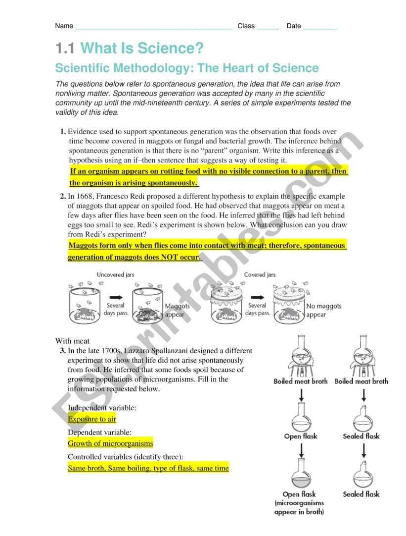 What Is Science? worksheet