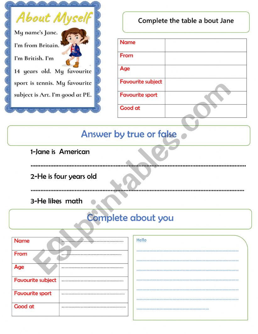 reading for kids worksheet