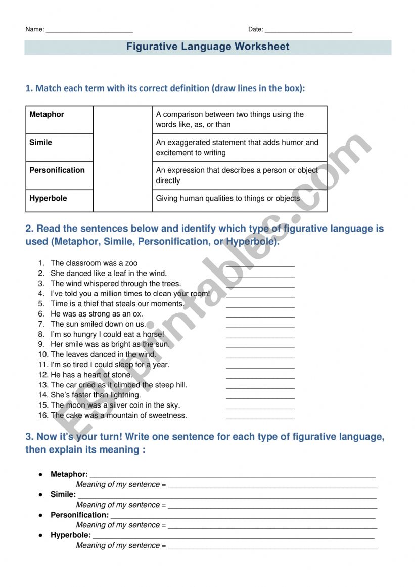 Figurative_Language_Worksheet worksheet