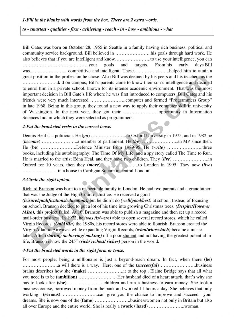 1 Form lesson 2 consolidation worksheet