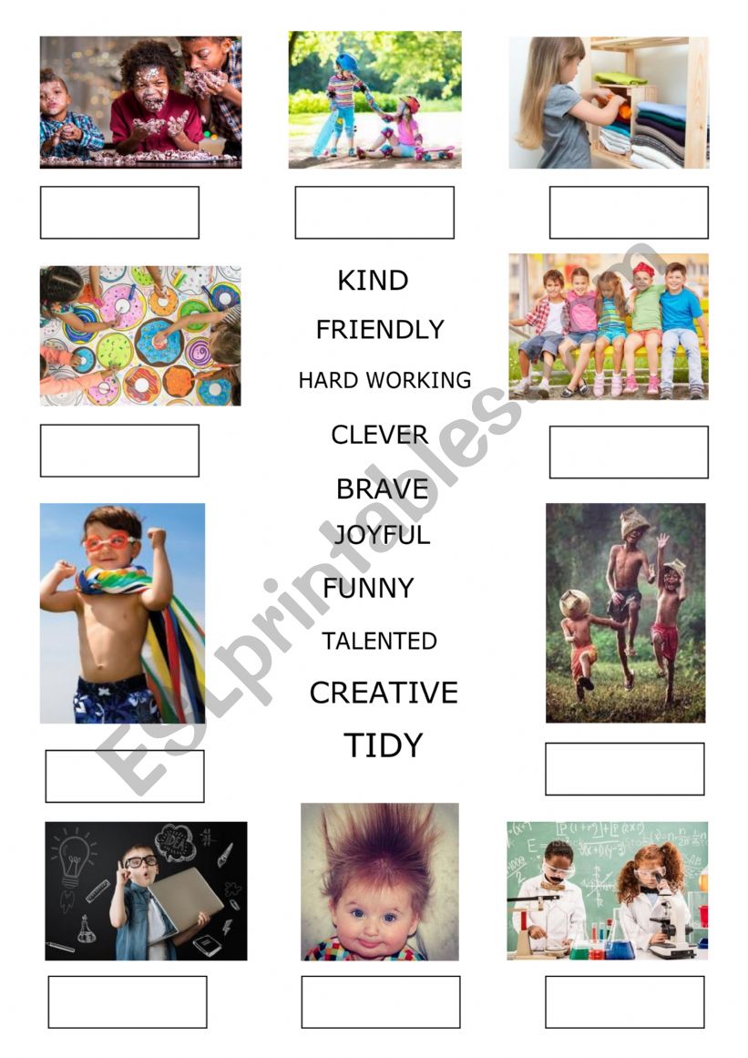 Personality traits worksheet