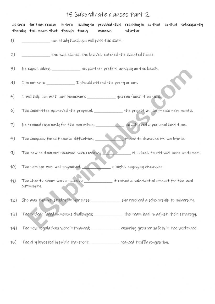 A2-B1 15 Subordinate clauses Part 2