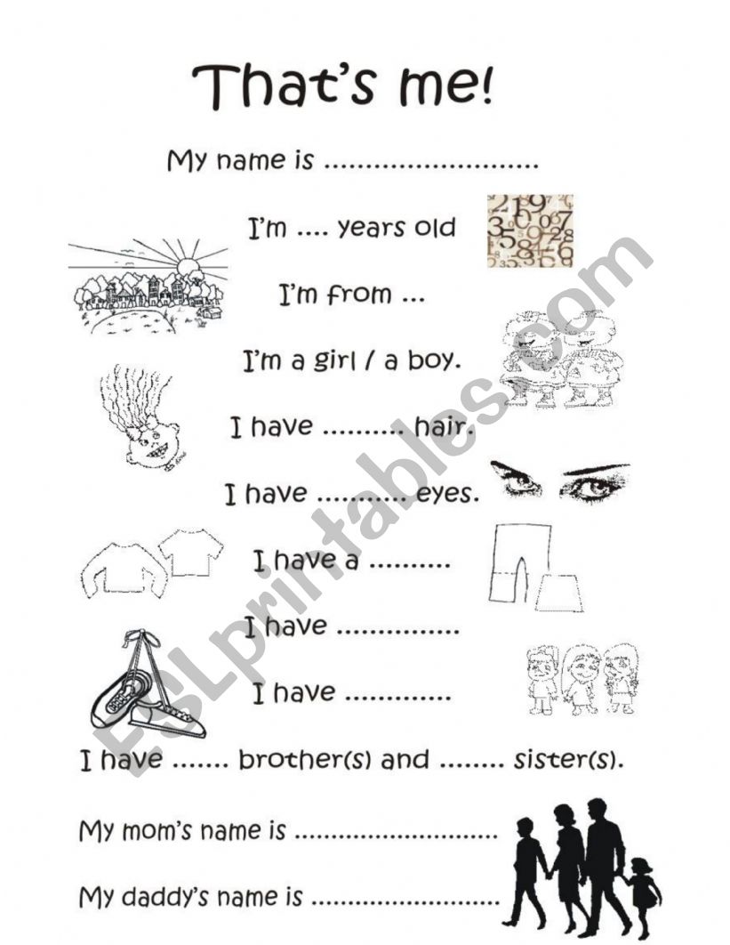 English words worksheet