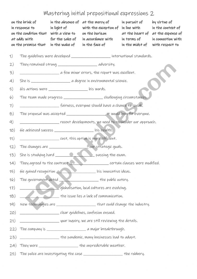 B2-C1 Mastering prepositional expressions 2