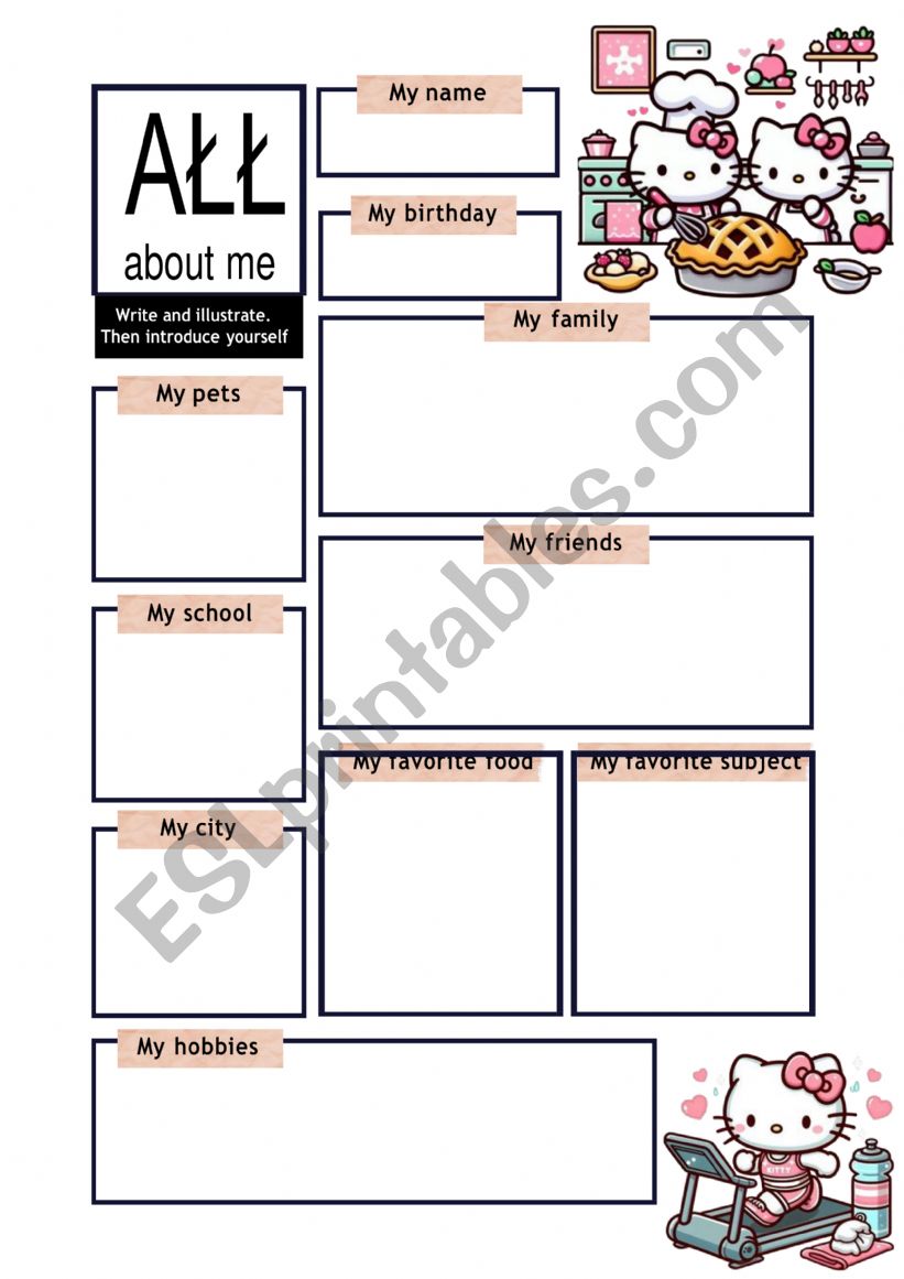 ALL ABOUT ME PART 2 worksheet