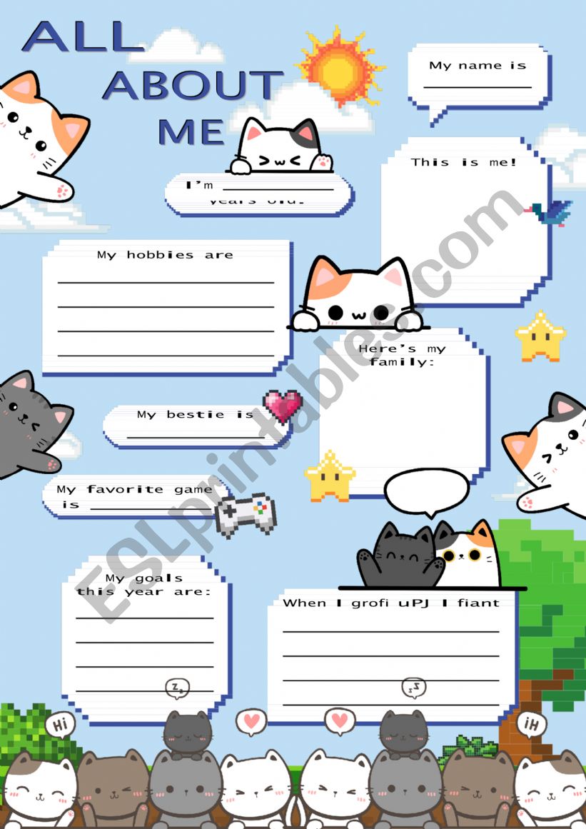 ALL ABOUT ME worksheet