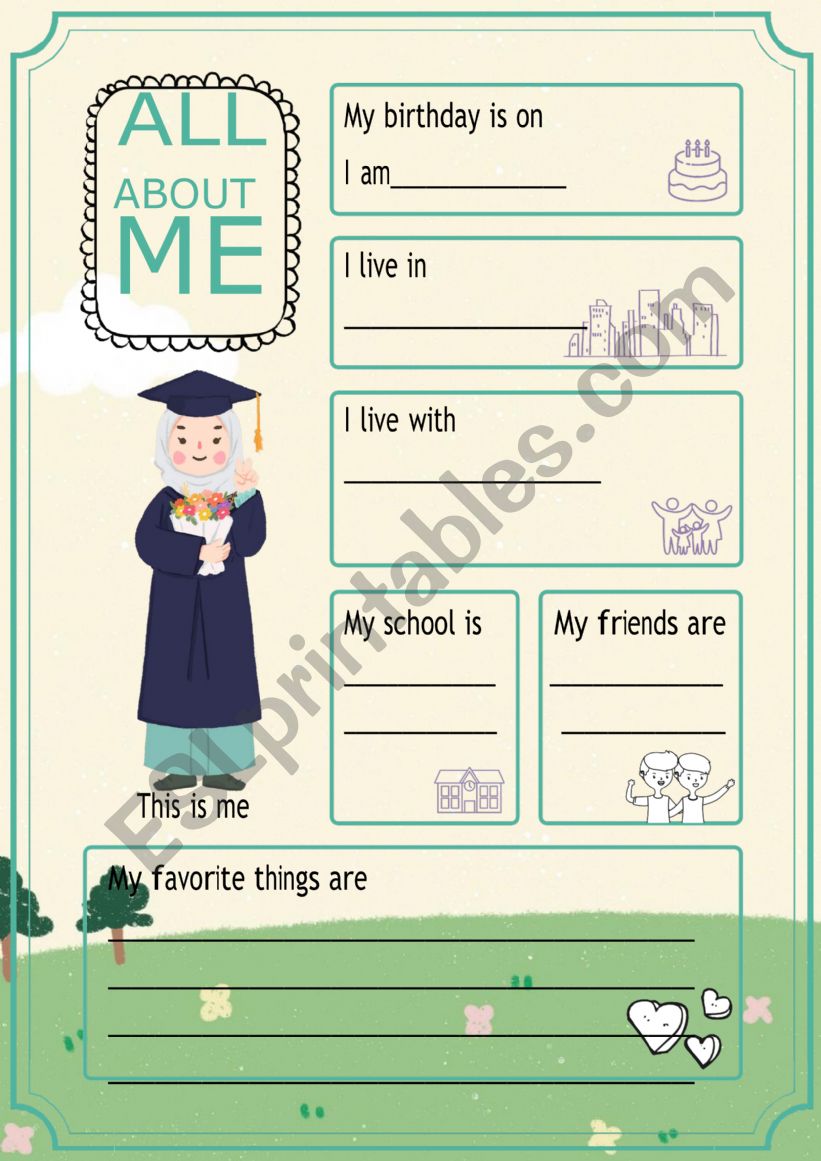 ALL ABOUT ME worksheet