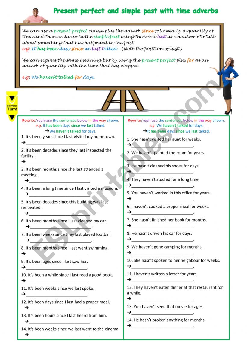 Present Perfect and Simple Past with Time Adverbs