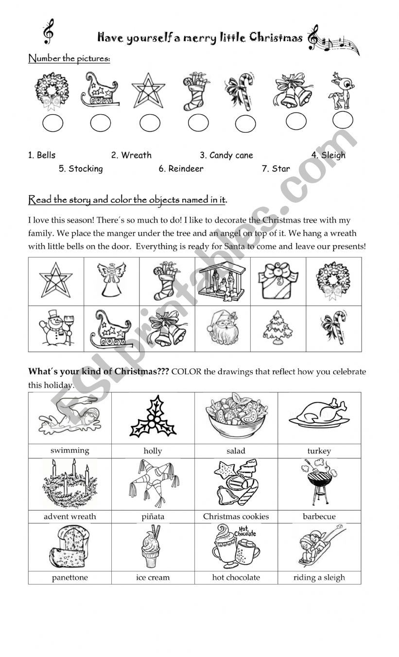 Merry Christmas worksheet