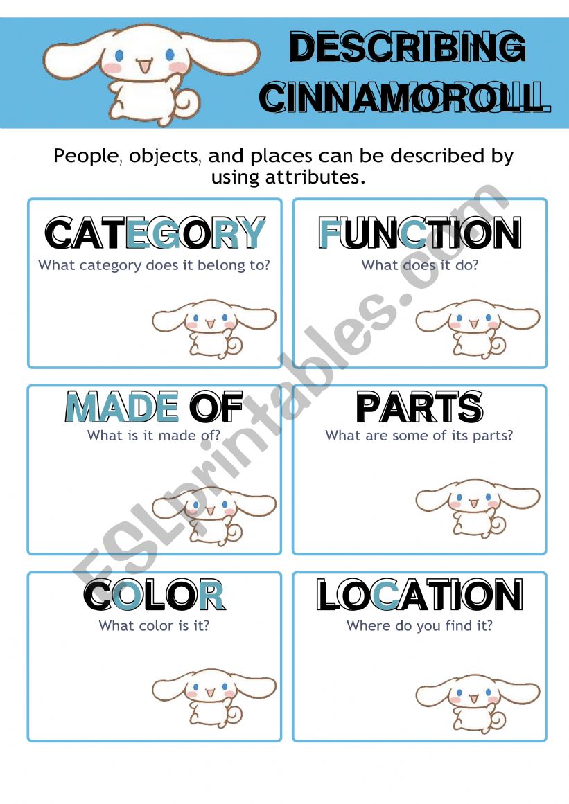 DESCRIPTIVE TEXT worksheet