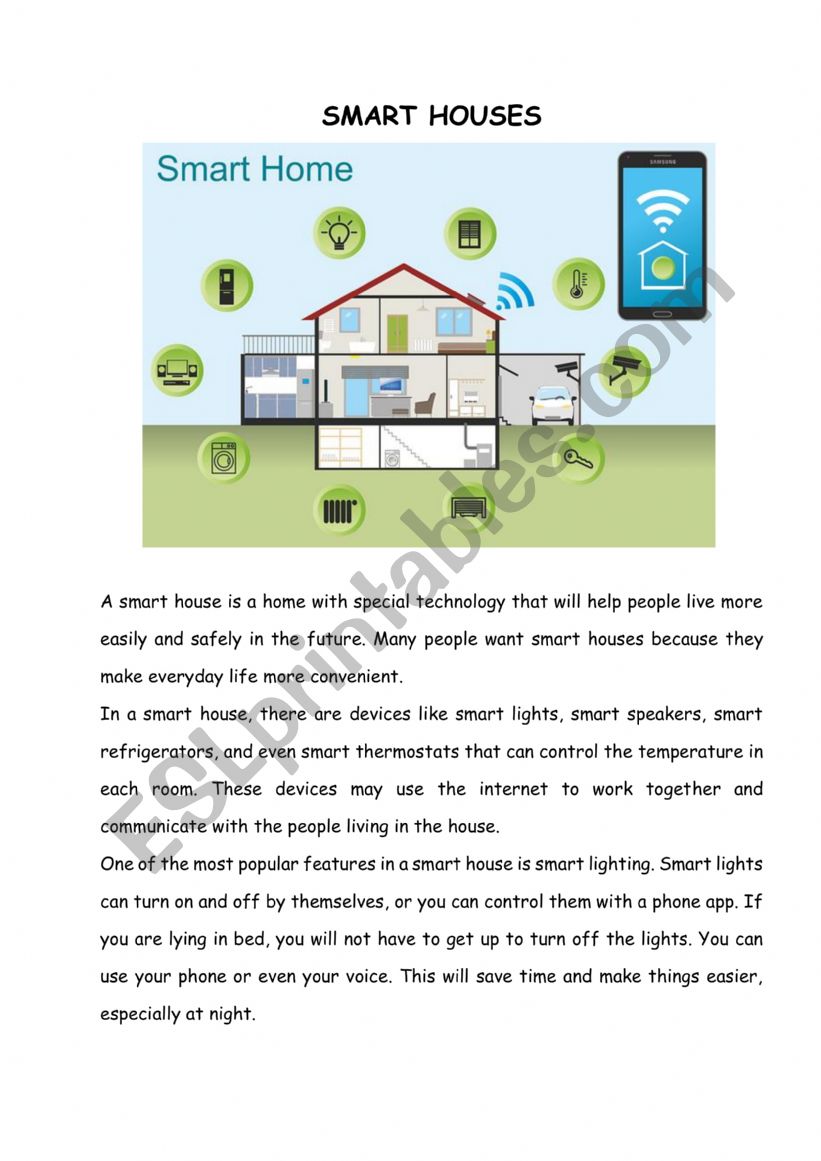 Smart houses worksheet