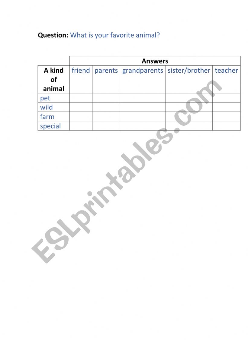 animal quiz worksheet