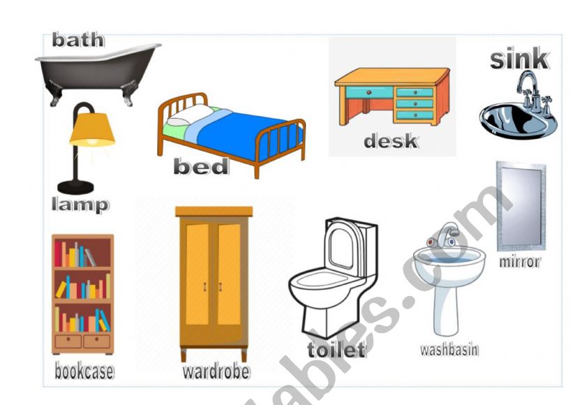 furniture worksheet