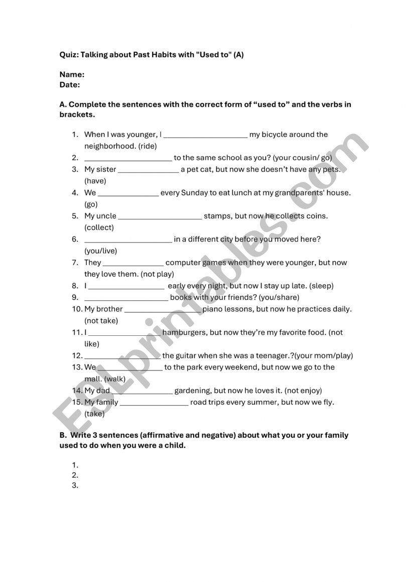 Possessive pronouns and adjectives