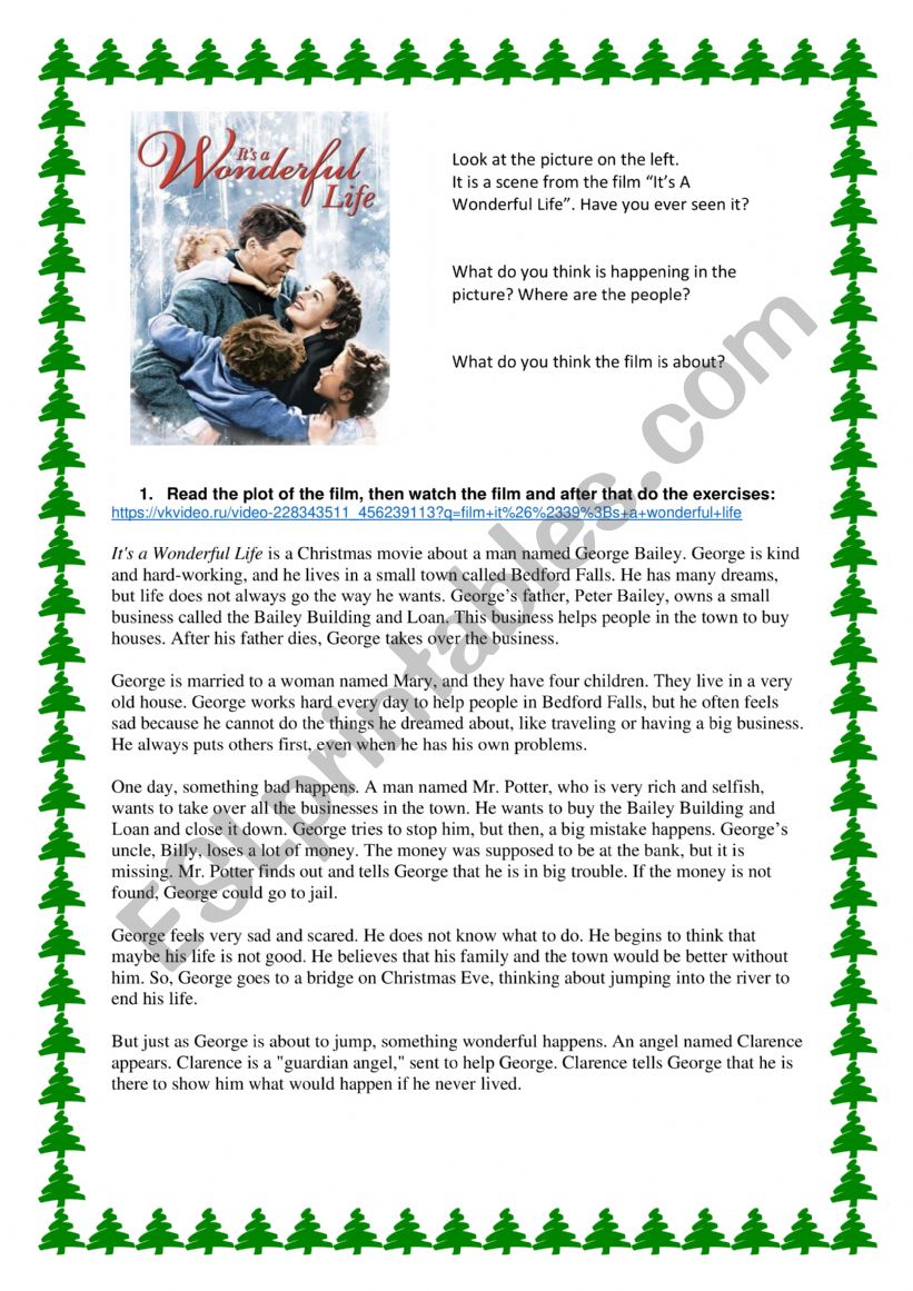 Its a Wonderful Life - A2 film based lesson