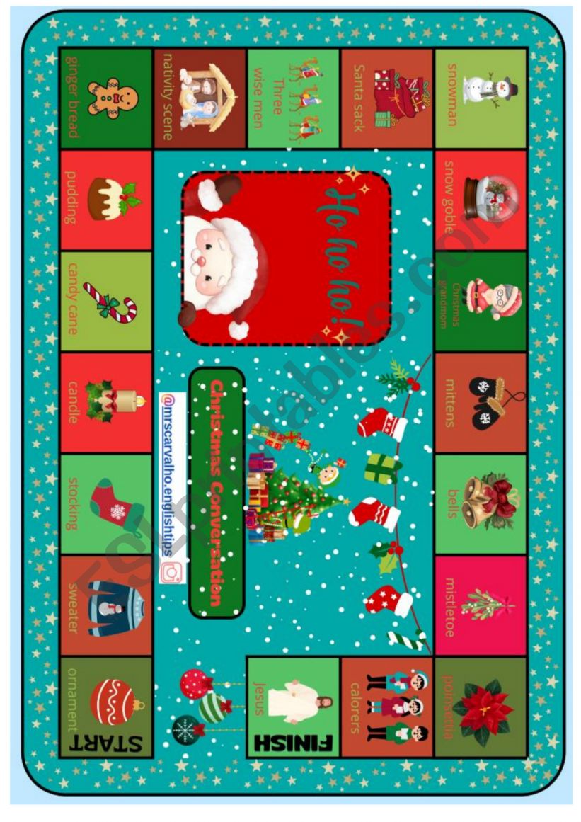 Christmas Board Game  worksheet