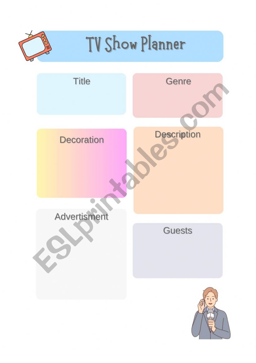 TV-show planner worksheet