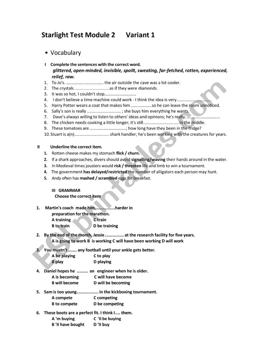 Gerund and infinitive worksheet