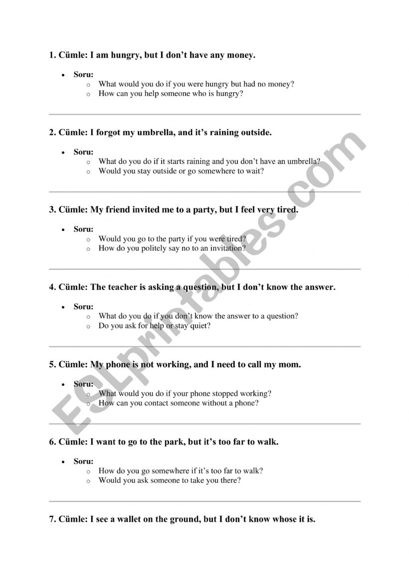 speaking worksheet