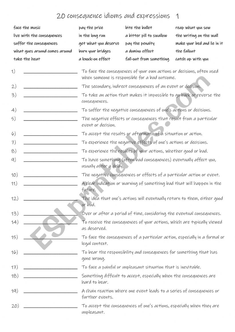 B1+-C1 20 consequence idioms and expressions   1