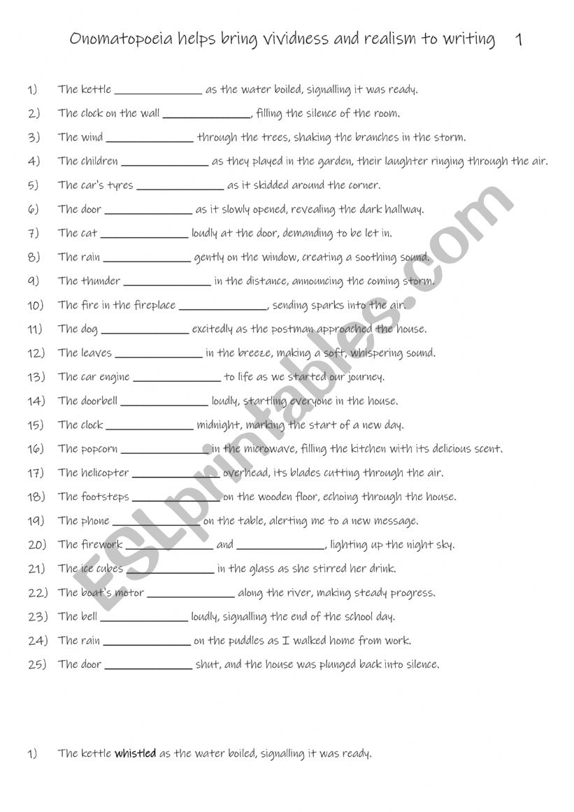 B1+-C1 Onomatopoeia helps bring vividness and realism to writing    1