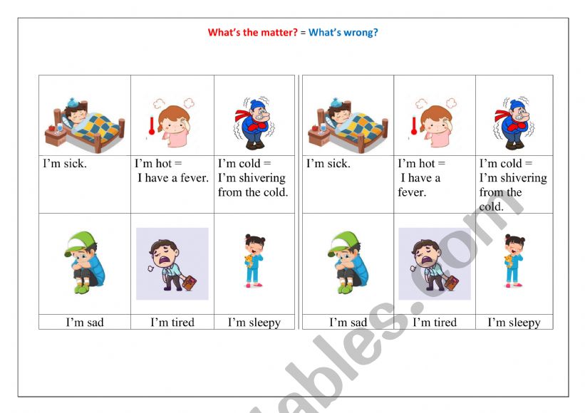 what�s the matter? worksheet