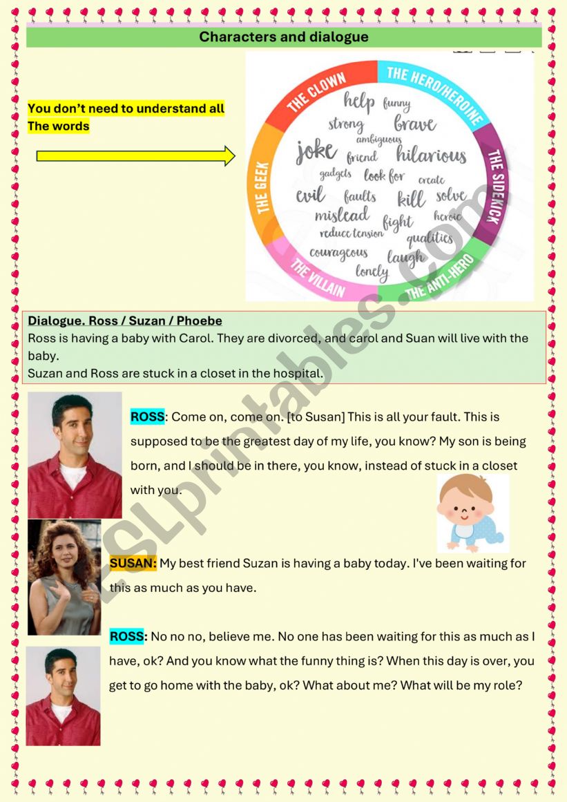 Dialogue 2 pages worksheet