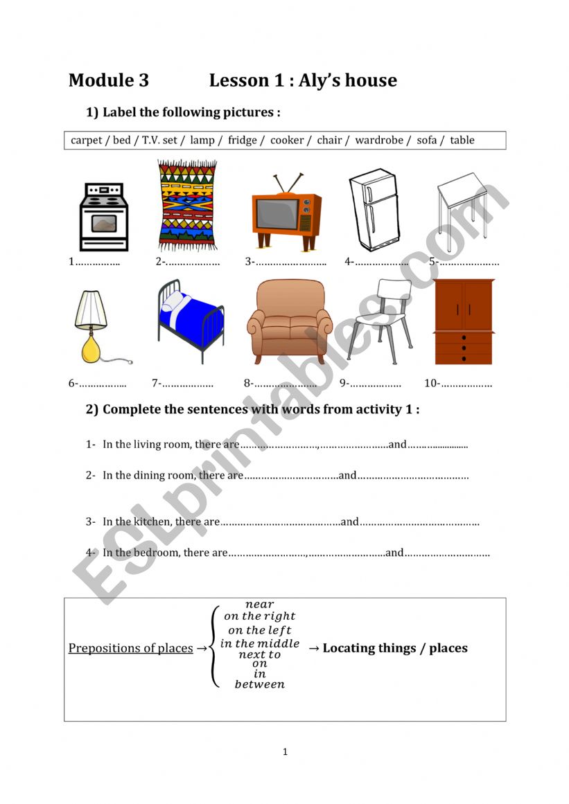 lesson 3 Aly�s house consolidation