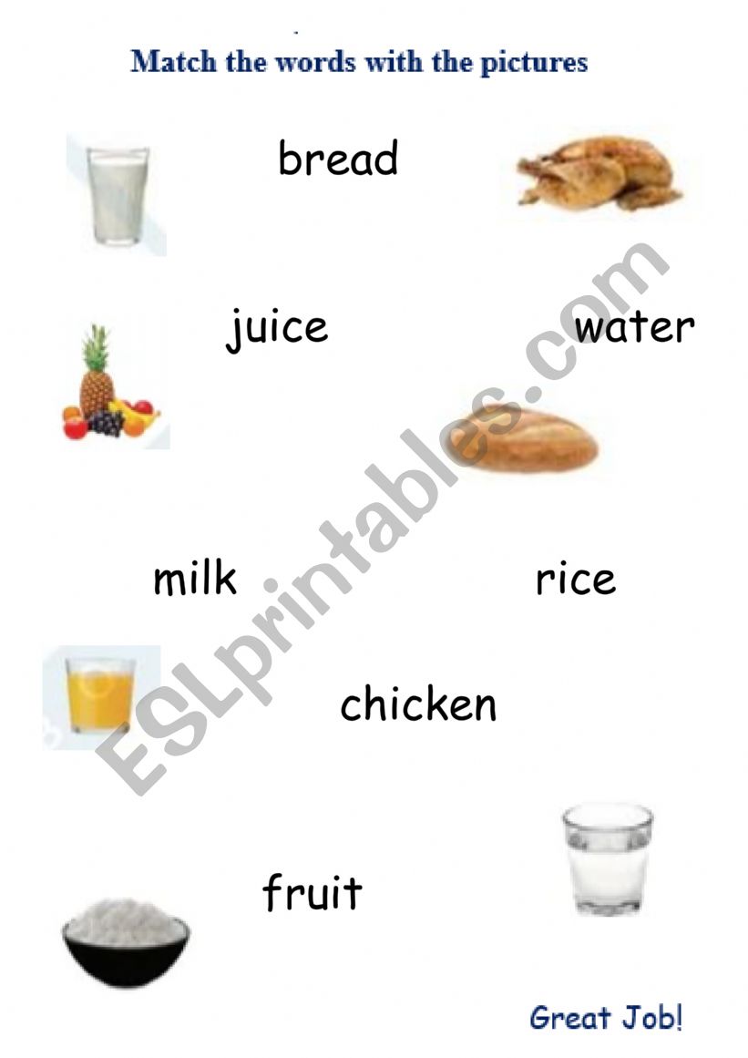 Food Vocabulary worksheet