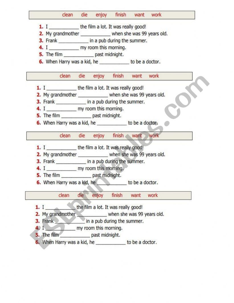 prepositions of time  worksheet