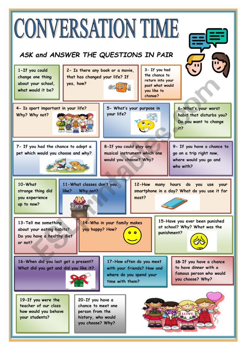 SPEAKING CARDS worksheet