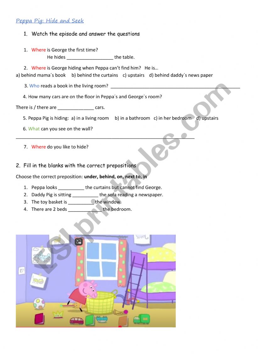 Prepositions_Peppa Pig_hide and seek