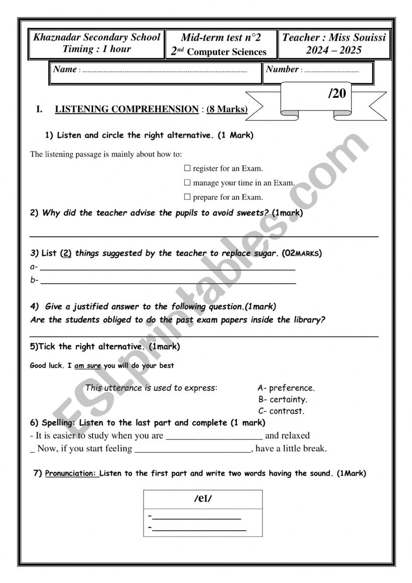 mid-term test n2 2nd computer sciences1