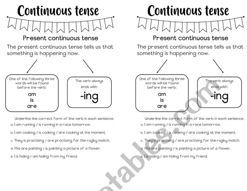 continuous worksheet