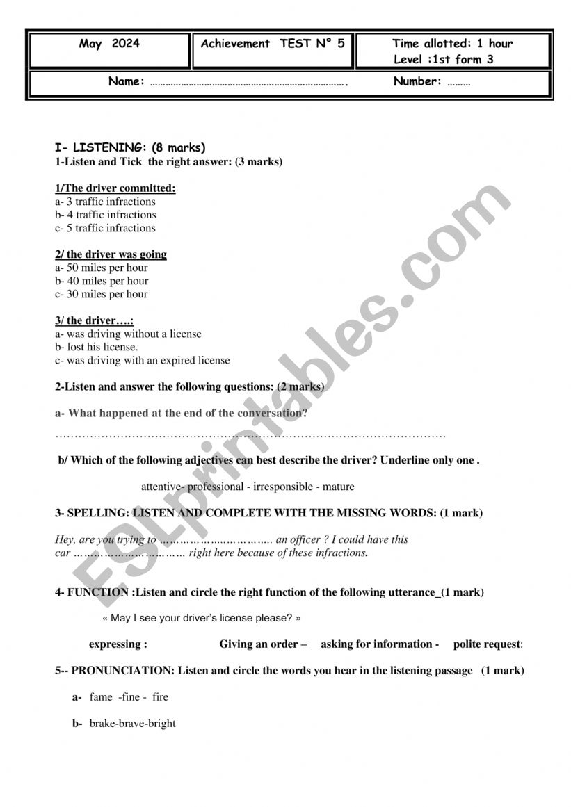 mid term test 3 worksheet