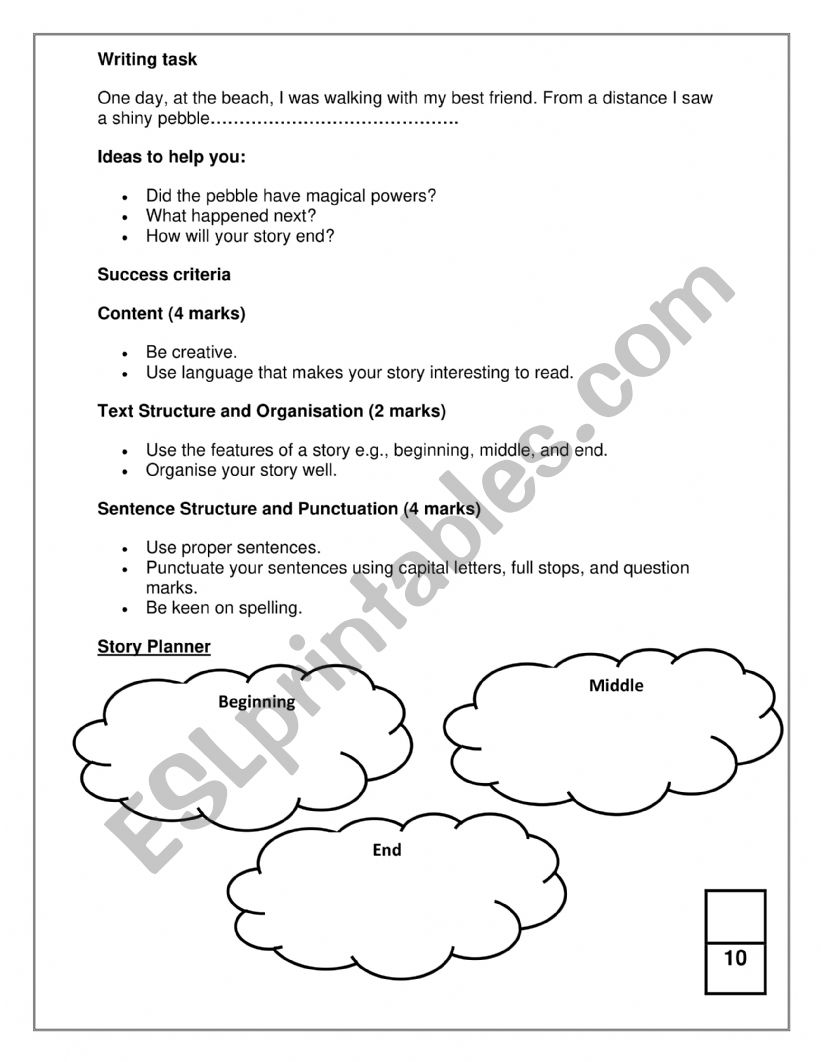 Instructions worksheet