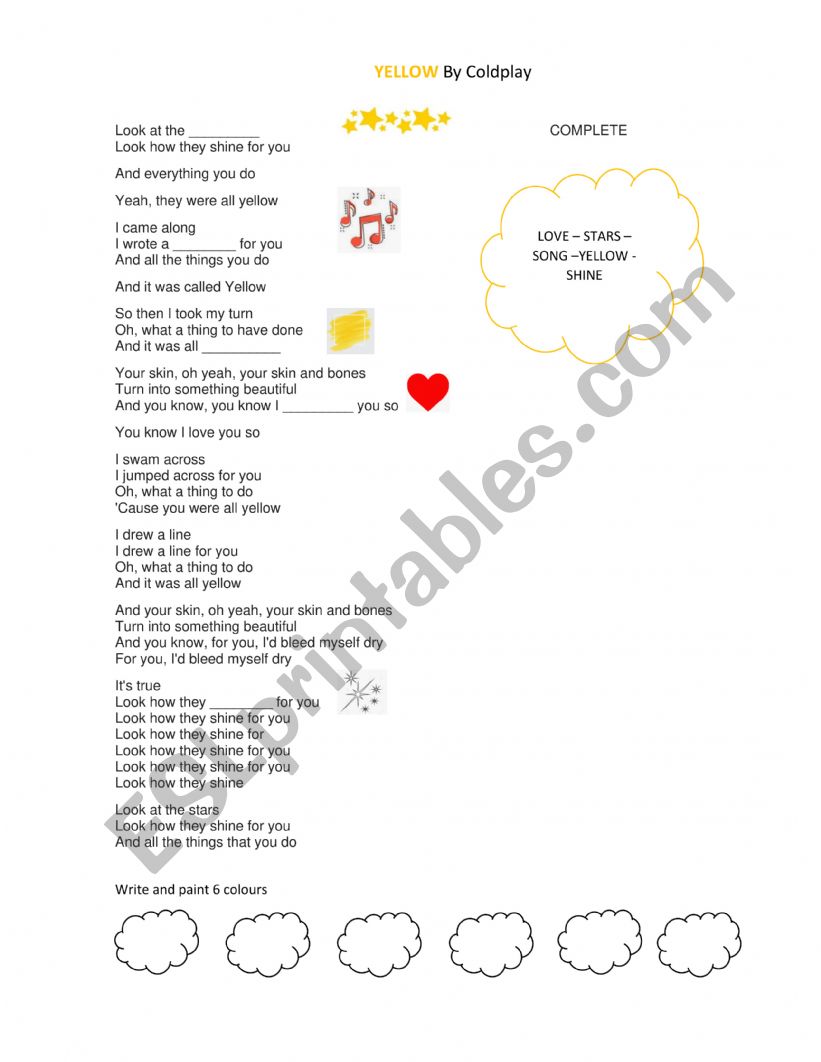 Yellow worksheet