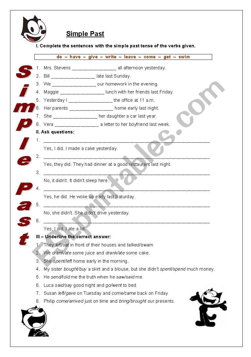 simple-past-review-exercises-esl-worksheet-by-taimesquita