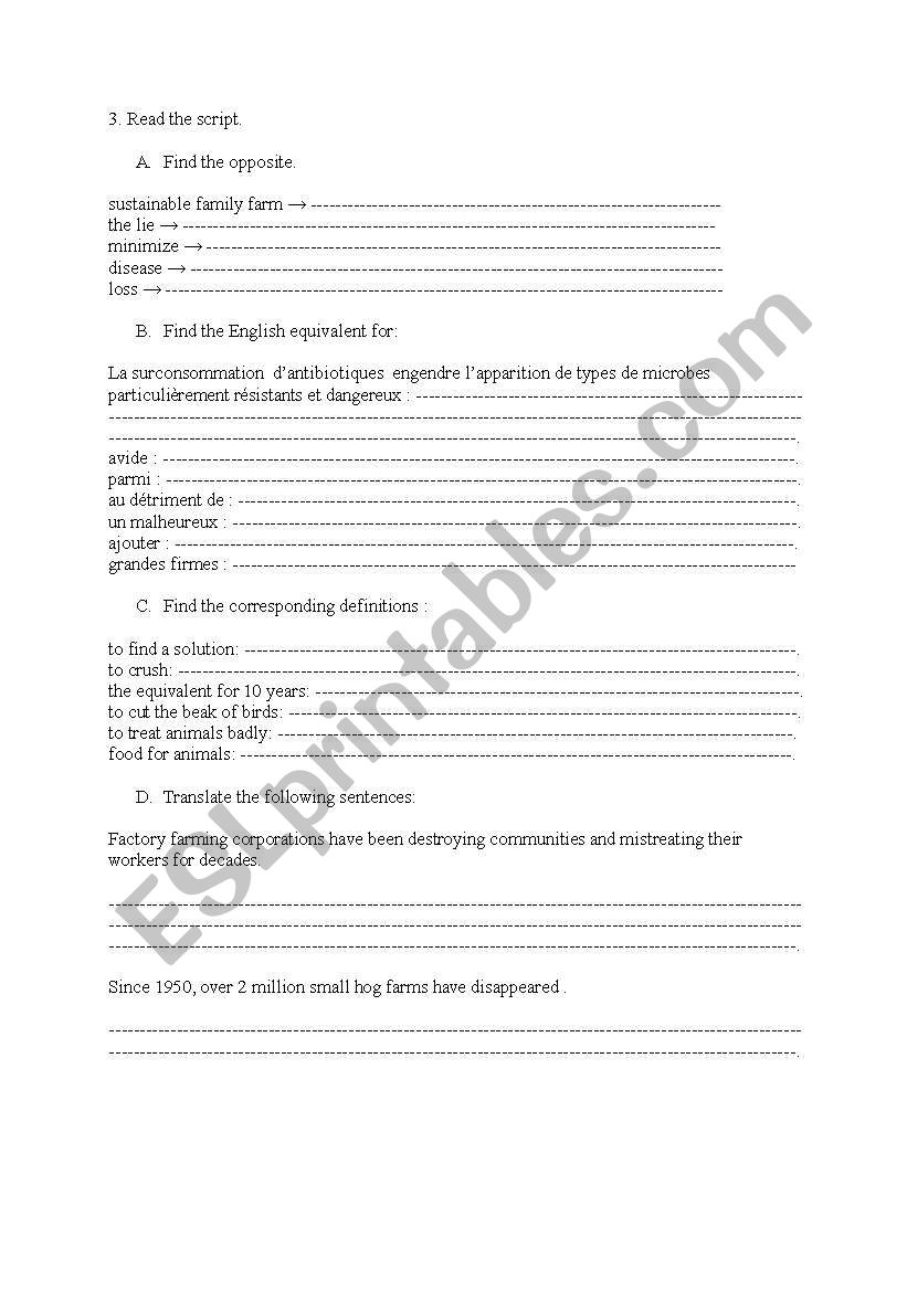 the meatrix part 2 worksheet