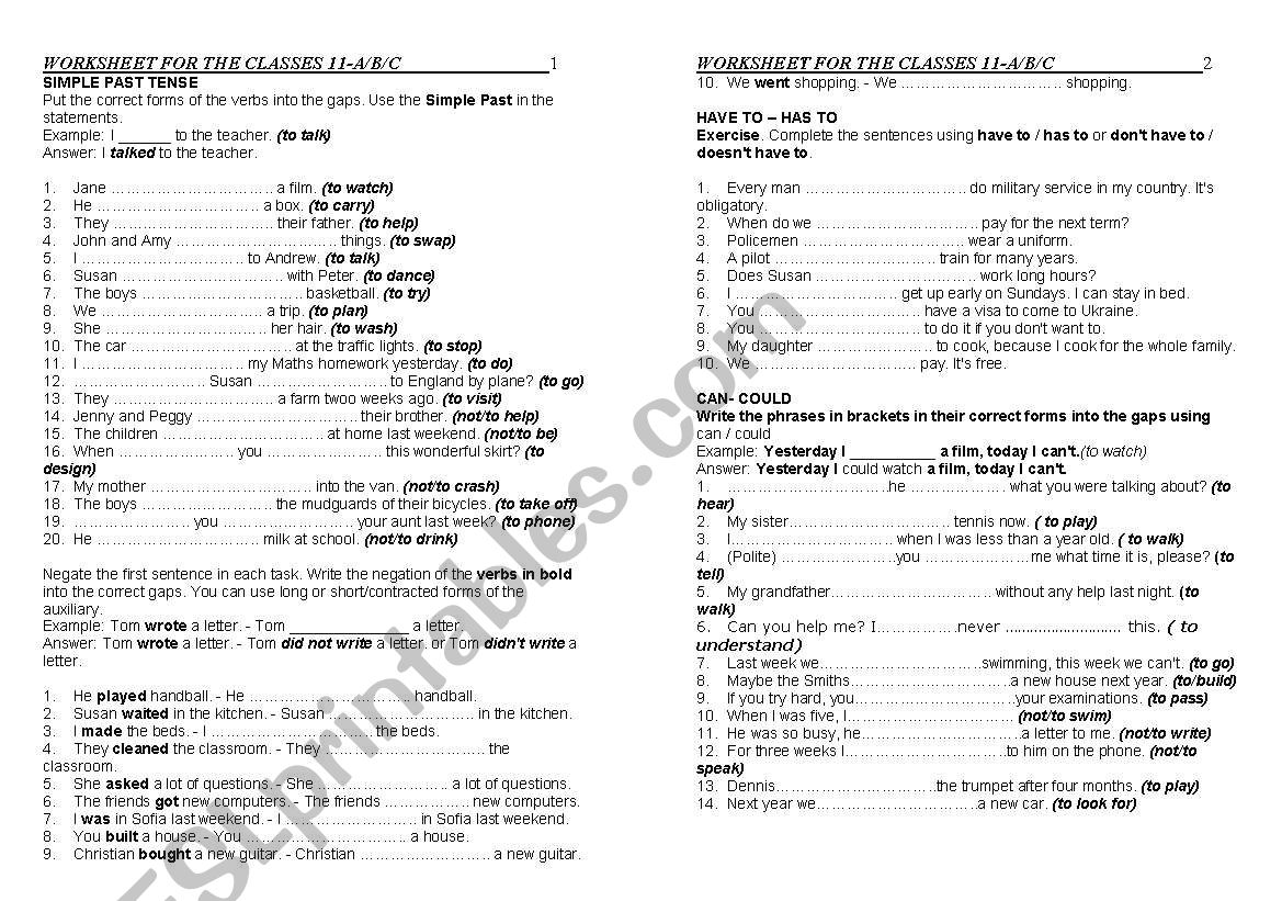 SIMPLE PRESENT AND PAST TENSE, RELATIVE CLAUSE