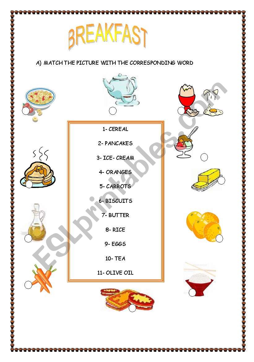 THE EARLY MORNING CAFÉ (BREAKFAST) - ESL worksheet by sandramendoza