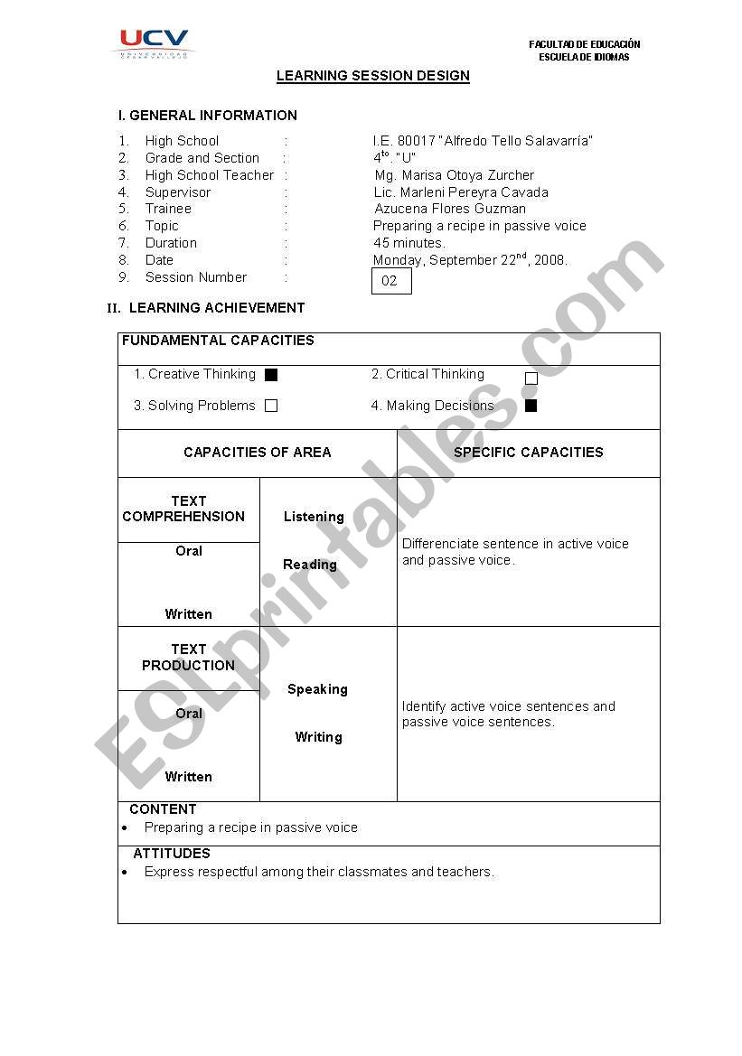 Passive voice worksheet