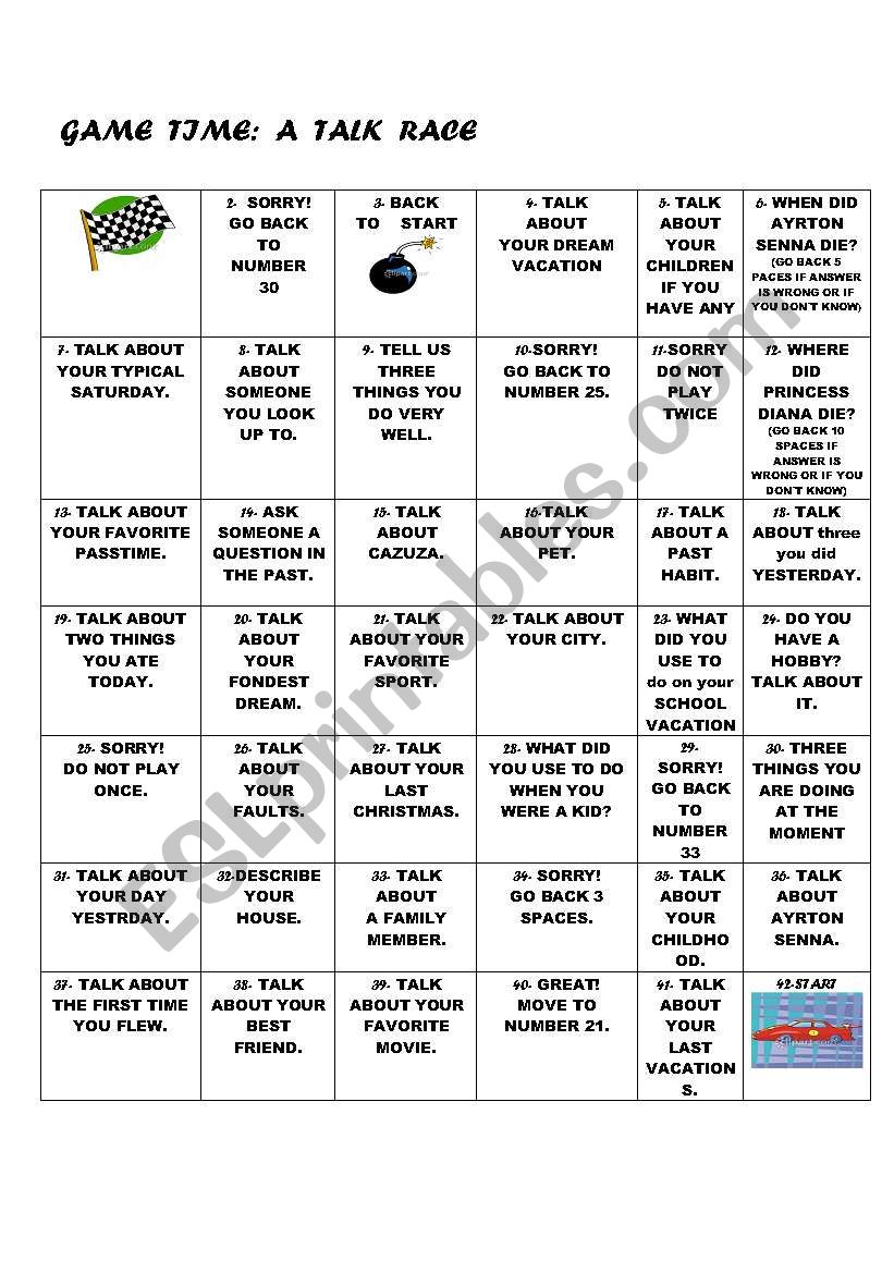 game time  worksheet