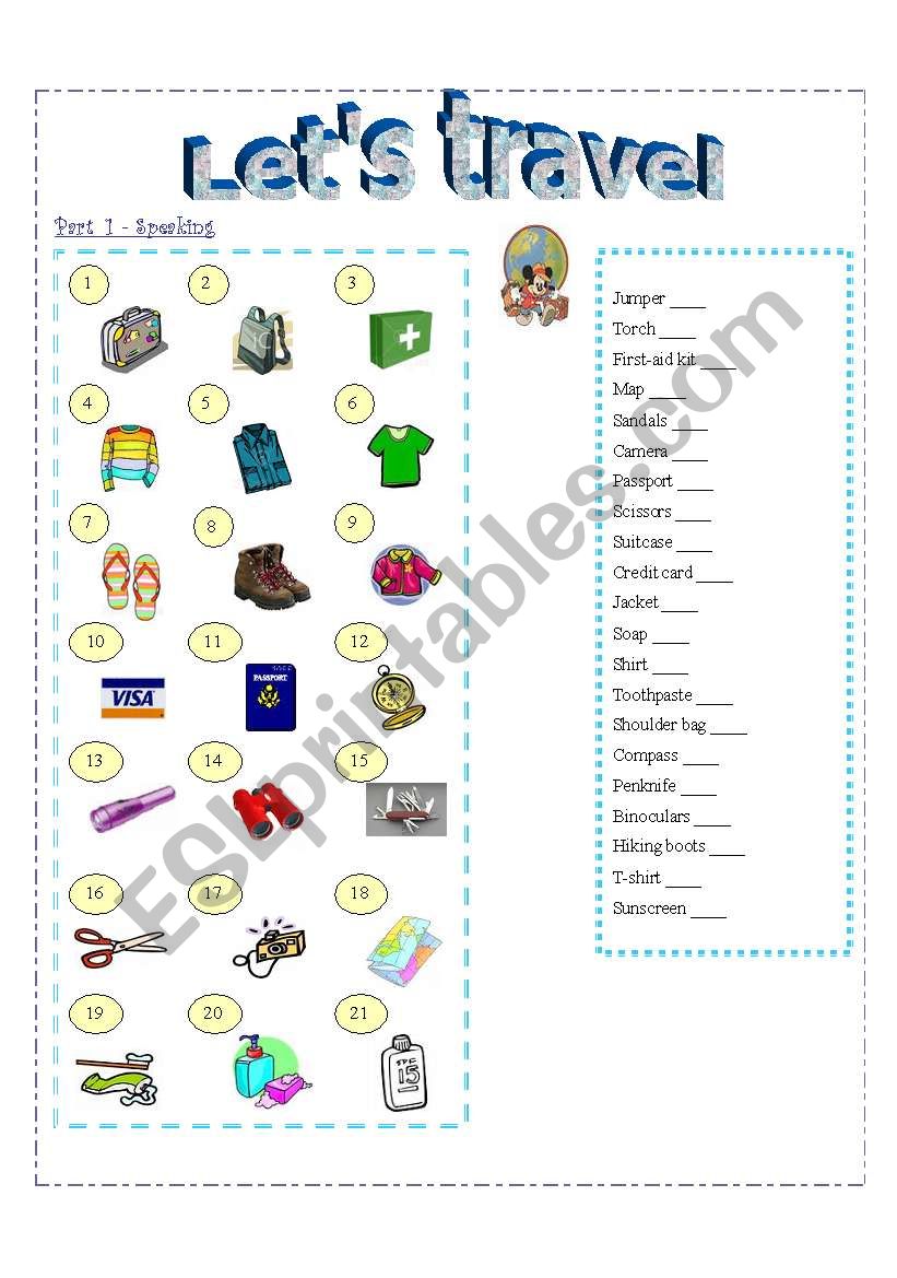 4 SKILLS - Let´s Travel (Part 1) - ESL worksheet by sickgeo (F)