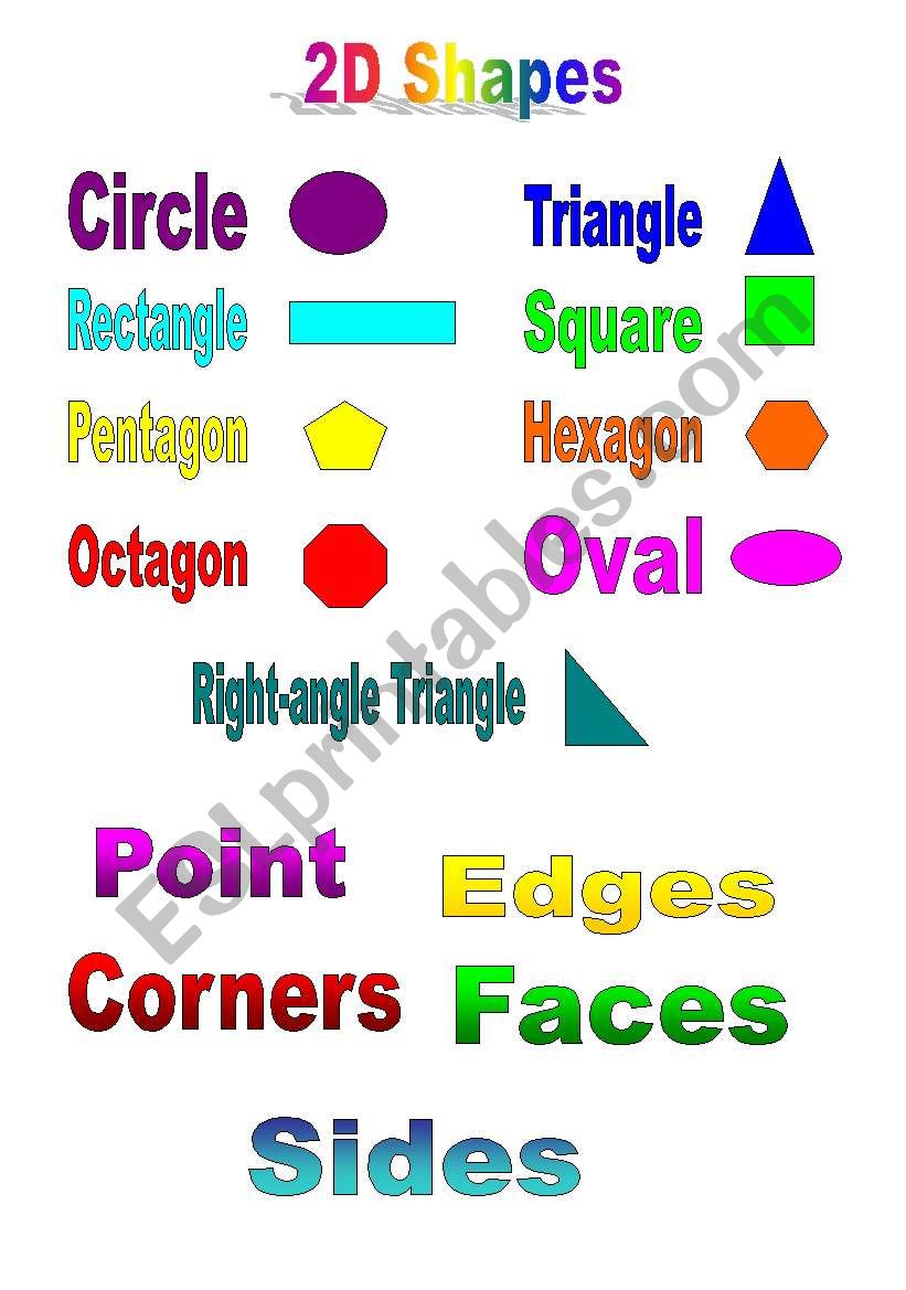 the shapes worksheet