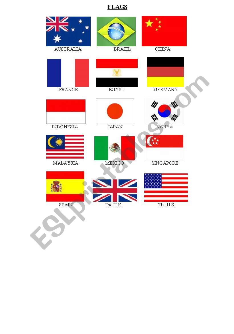Flags from different countries