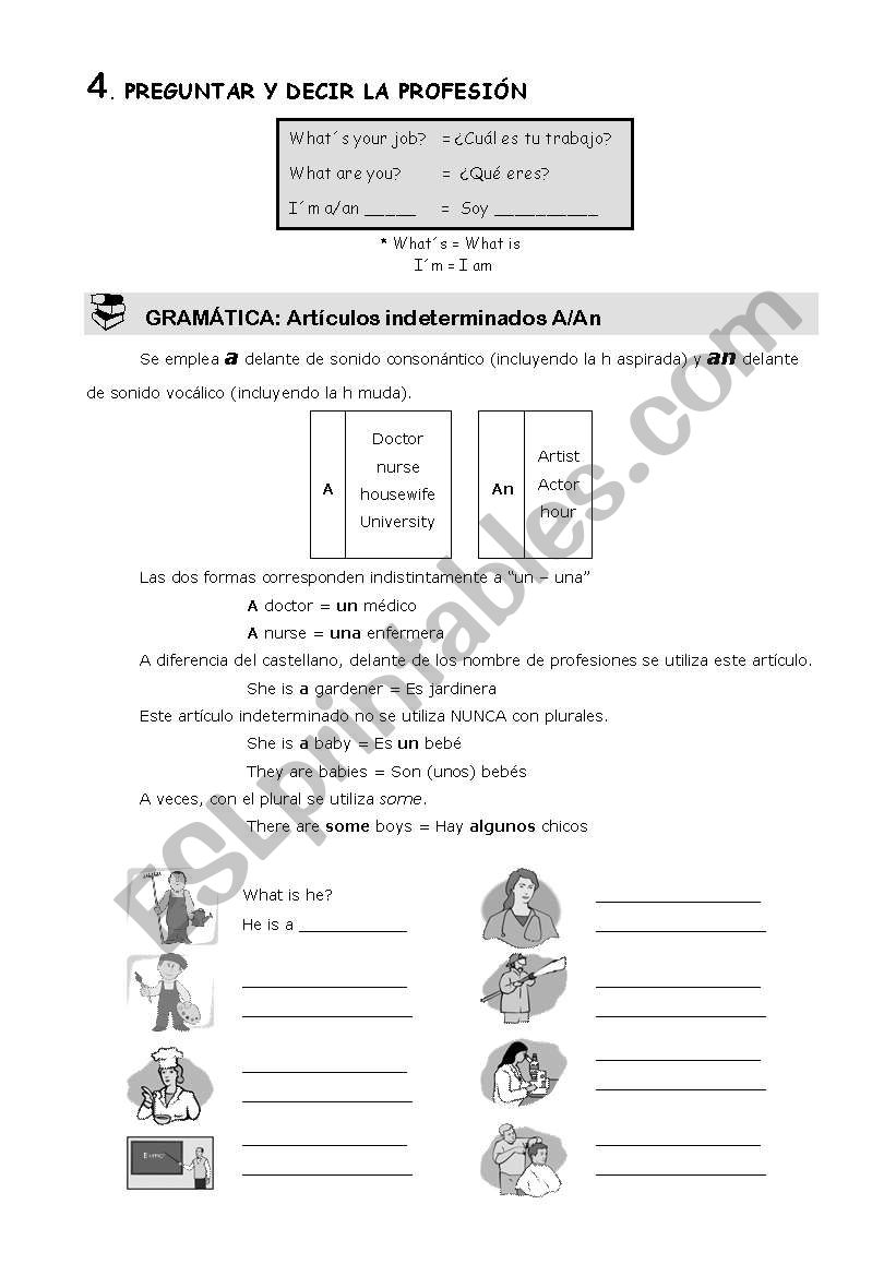 a/an worksheet